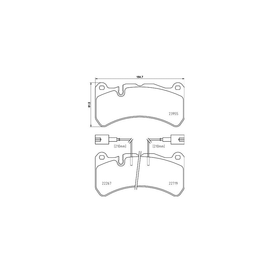 Brembo P 23 186 Brake Pad Set With Anti Squeak Plate