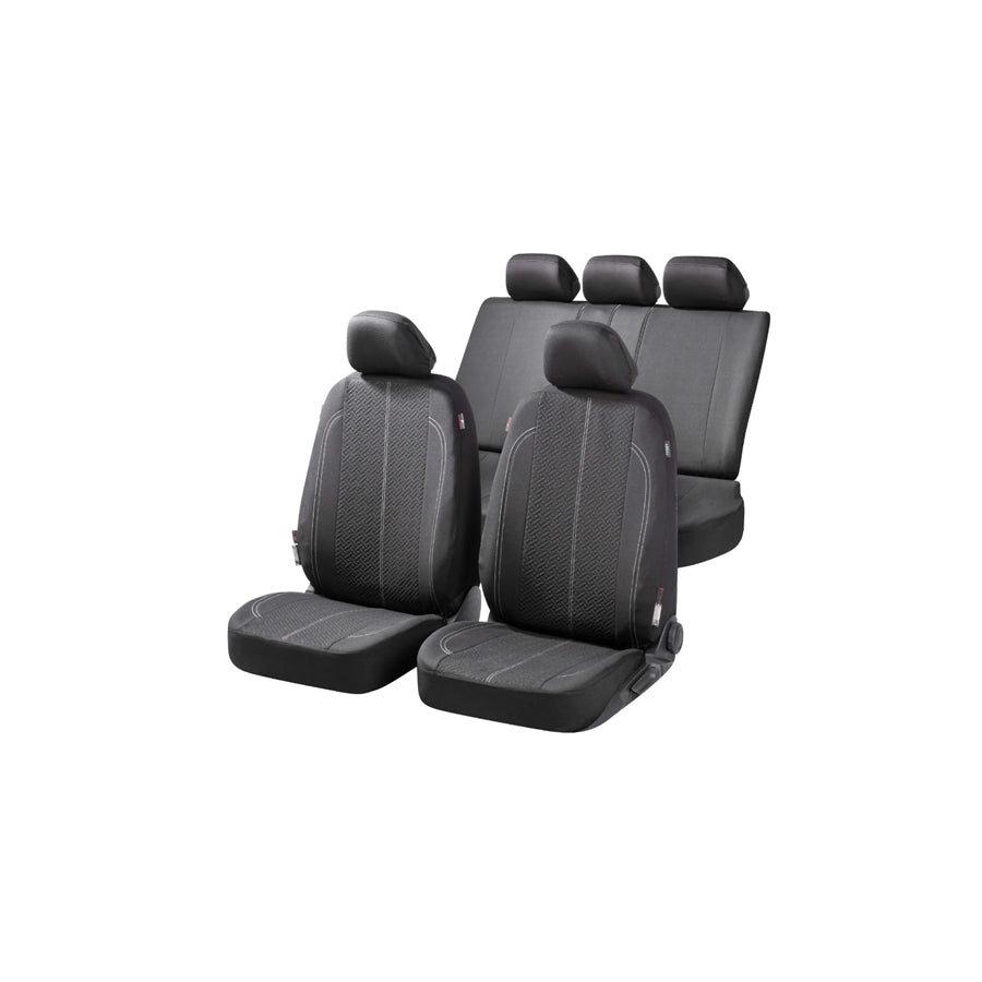 WALSER Tratto , ZIPP IT 11854 Car seat cover Black, Polyester, Front and Rear
