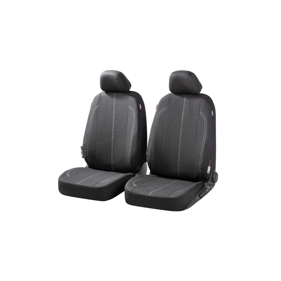 WALSER Tratto , ZIPP IT 11853 Car seat cover Black, Polyester, Front