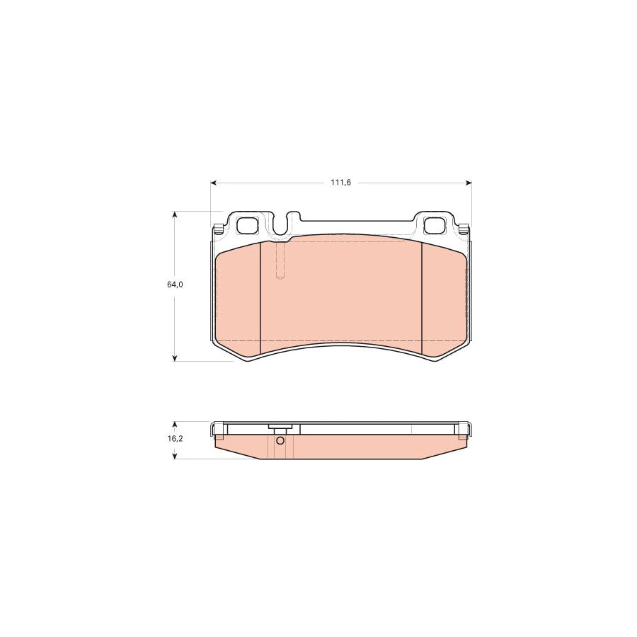 TRW Gdb1735 Brake Pad Set Prepared For Wear Indicator