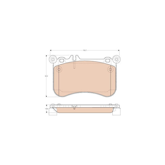 TRW Gdb1972 Brake Pad Set Prepared For Wear Indicator