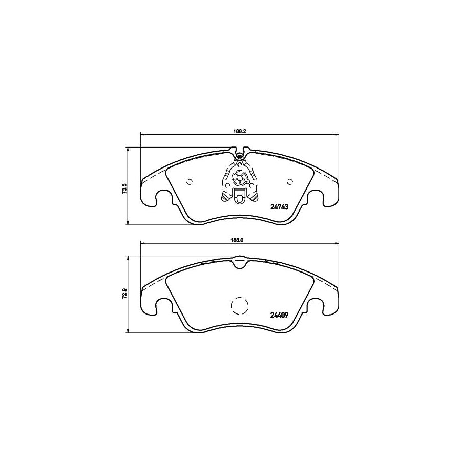 Hella 8DB 355 013 751 Brake Pad Set Incl Wear Warning Contact With Brake Caliper Screws