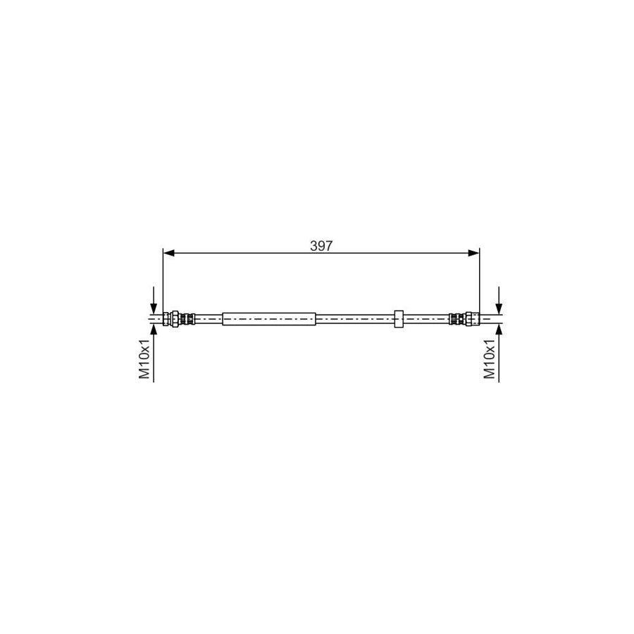 BOSCH 1 987 476 714 Brake Hose 375Mm M10X1