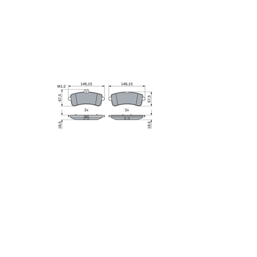 Bosch 0986494764 Brake Pad Set BP1938