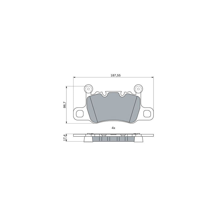 Bosch 0986424926 Brake Pad Set With Anti Squeak Plate With Mounting Manual BP2544