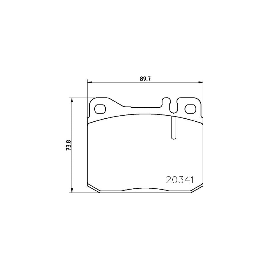 Hella 8DB 355 017 431 Brake Pad Set Prepared For Wear Indicator