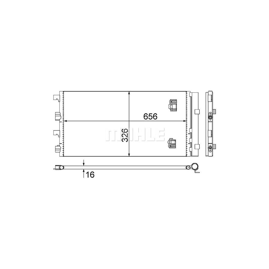 MAHLE ORIGINAL AC 724 000S Air conditioning condenser with dryer