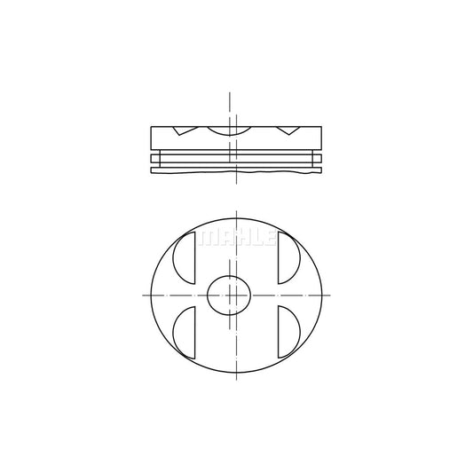 MAHLE ORIGINAL 001 04 11 Piston 89,5 mm, with cooling duct, with piston ring carrier