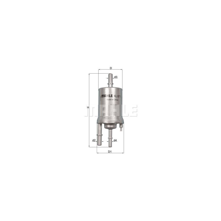 MAHLE ORIGINAL KL 871 Fuel filter In-Line Filter