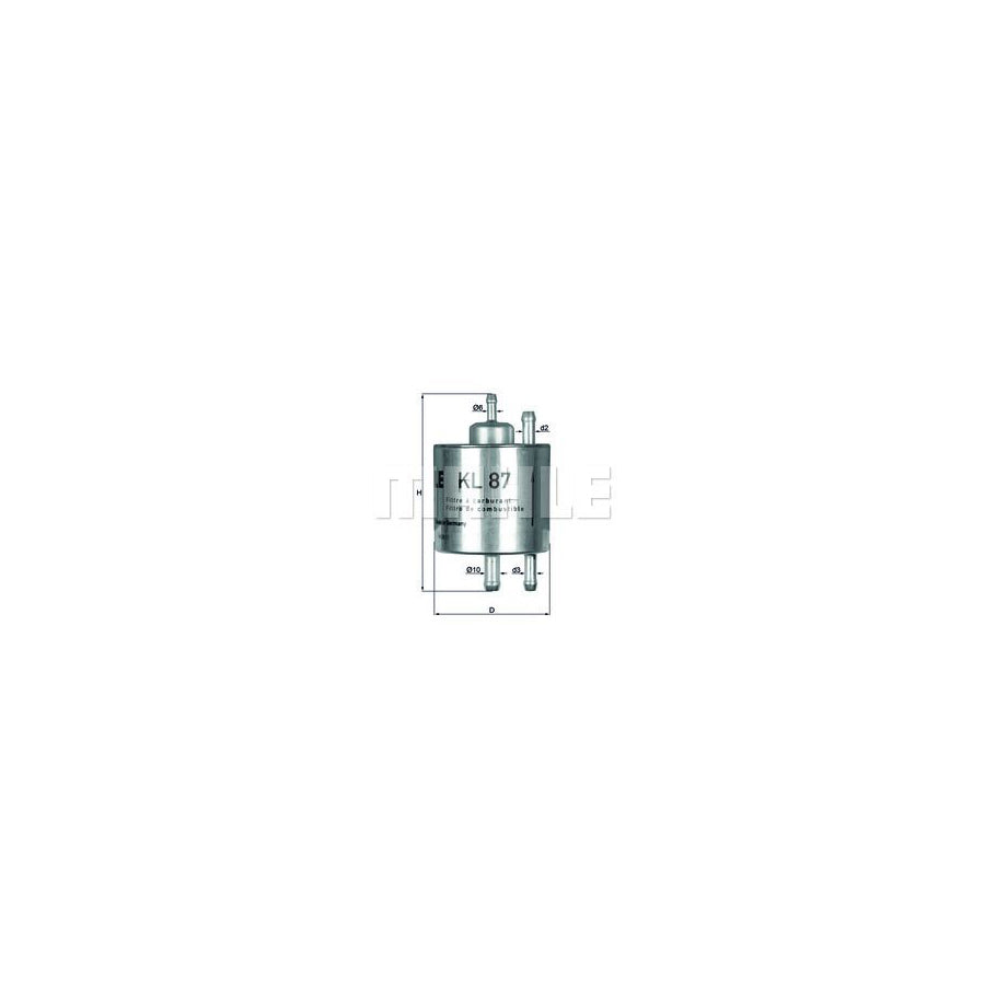 MAHLE ORIGINAL KL 87 Fuel filter In-Line Filter