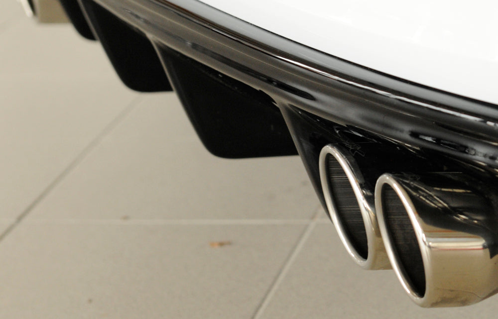 Rieger 00088101 Audi 8V A3 Rear Diffuser for Twin Tailpipe Left & Right - Glossy Black