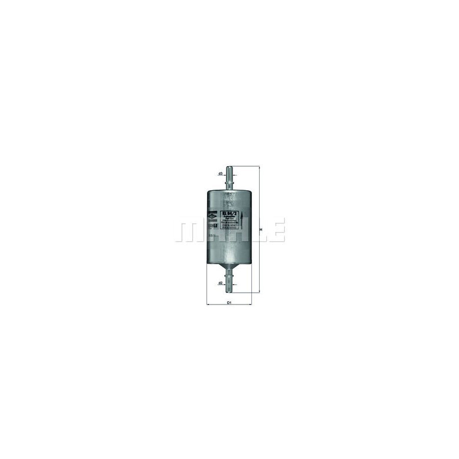 MAHLE ORIGINAL KL 84/2 Fuel filter In-Line Filter