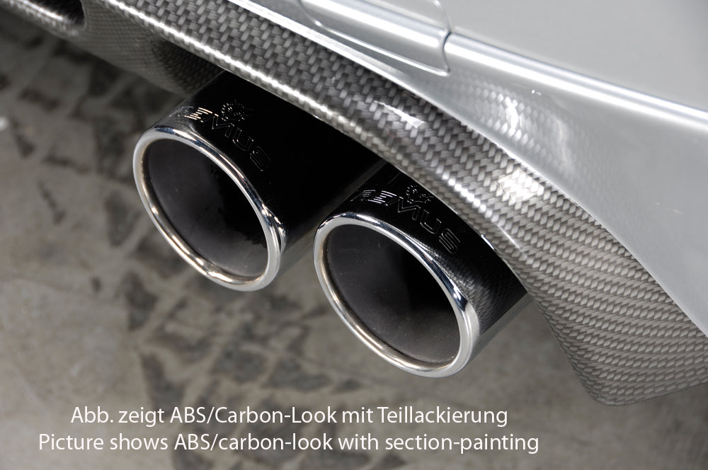 Rieger 00099568 BMW 3 Series E92 E93 Rear Diffuser for Twin Tailpipe Left & Right - Carbon-Look