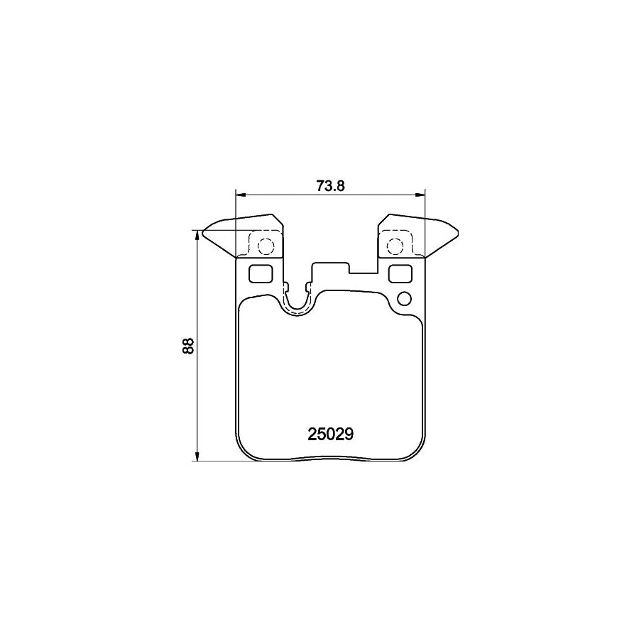 Hella 8DB 355 021 341 Brake Pad Set Prepared For Wear Indicator With Counterweights