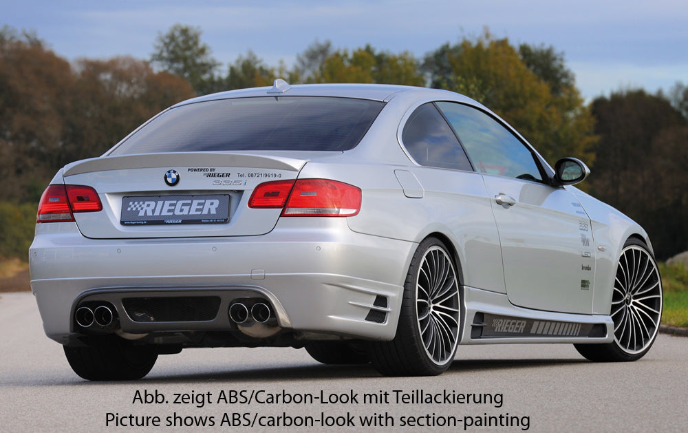 Rieger 00099568 BMW 3 Series E92 E93 Rear Diffuser for Twin Tailpipe Left & Right - Carbon-Look