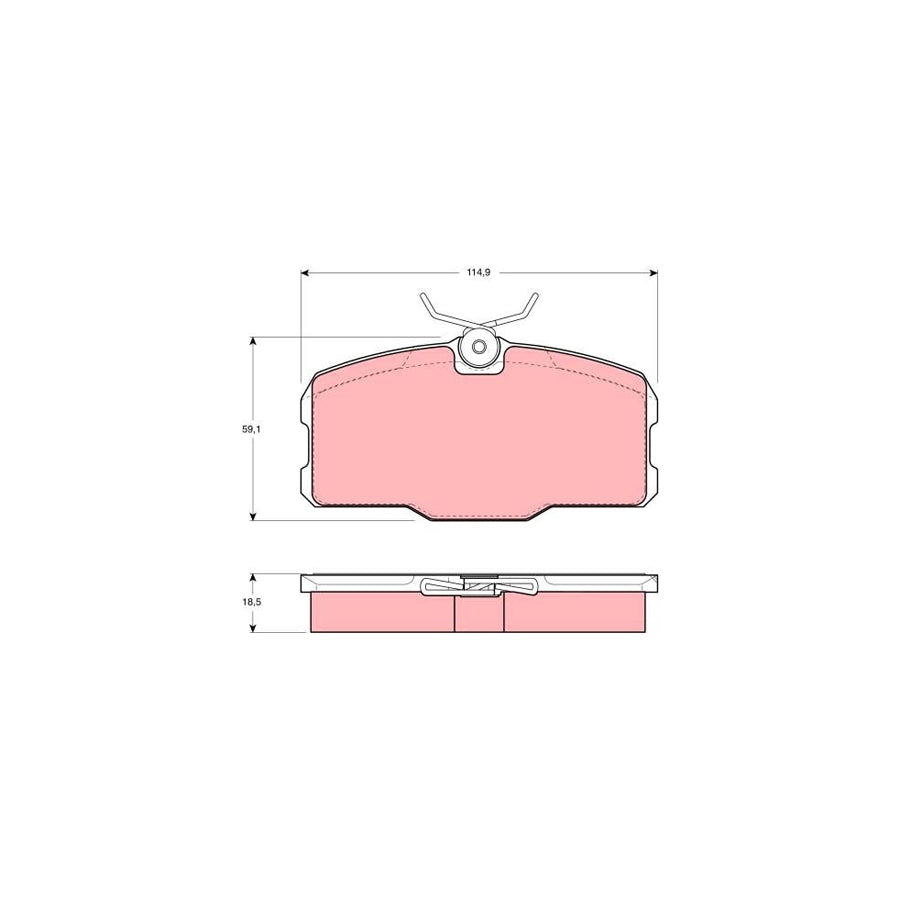 TRW Gdb418 Brake Pad Set Not Prepared For Wear Indicator With Brake Caliper Screws With Accessories