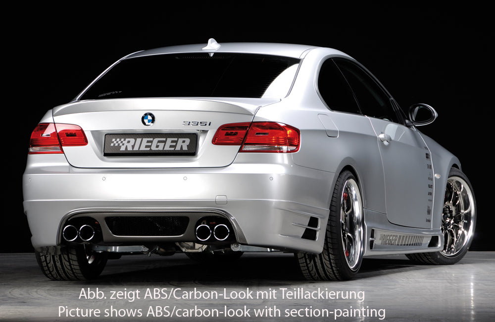 Rieger 00099568 BMW 3 Series E92 E93 Rear Diffuser for Twin Tailpipe Left & Right - Carbon-Look