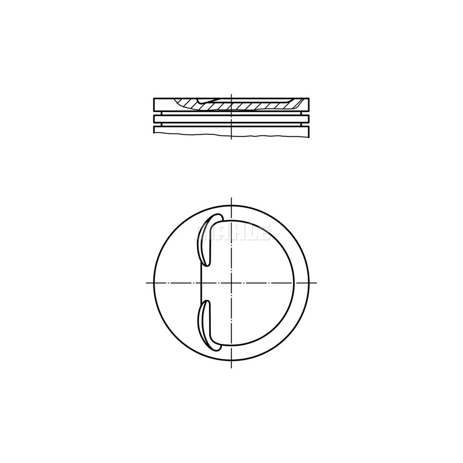 MAHLE ORIGINAL 448 11 01 Piston 76,4 mm, without cooling duct