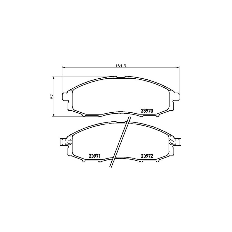 Hella 8DB 355 010 671 Brake Pad Set With Acoustic Wear Warning