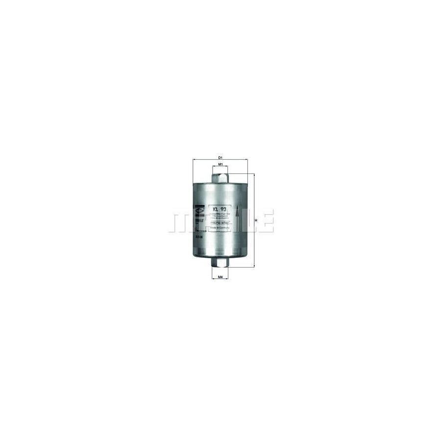 MAHLE ORIGINAL KL 93 Fuel filter In-Line Filter
