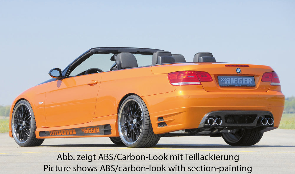 Rieger 00099568 BMW 3 Series E92 E93 Rear Diffuser for Twin Tailpipe Left & Right - Carbon-Look