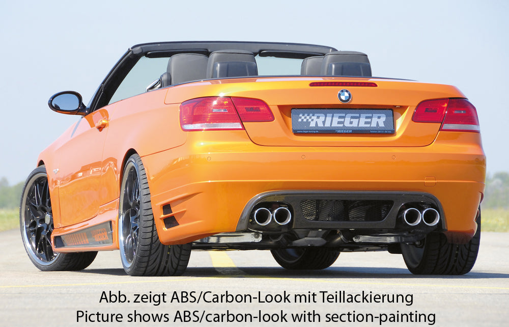 Rieger 00099568 BMW 3 Series E92 E93 Rear Diffuser for Twin Tailpipe Left & Right - Carbon-Look