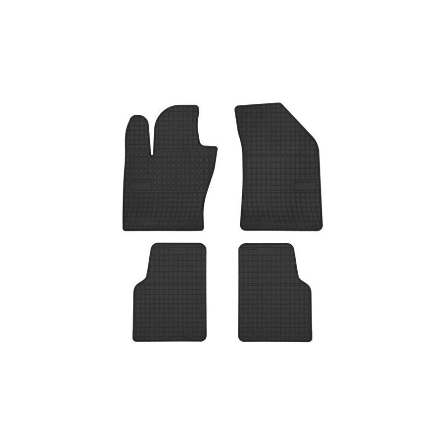 FROGUM Tailored 401785 Floor mat set for JEEP Compass (MP, M6) Elastomer, Front and Rear, Quantity: 4, Black, (LHD)