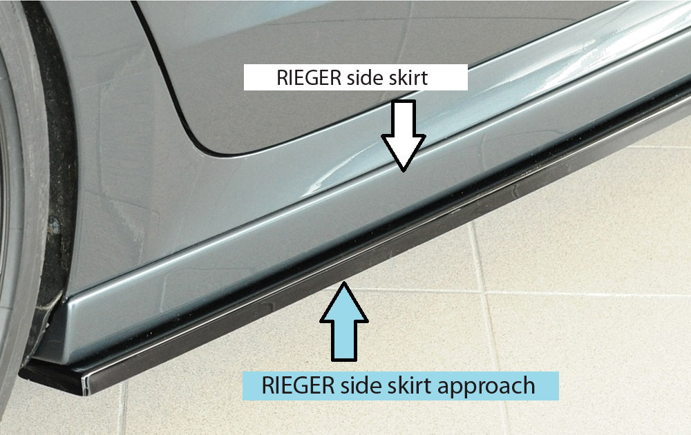 Rieger 00088253 Skoda NX Right Side Skirt Splitter (Octavia RS & Octavia) - Glossy Black