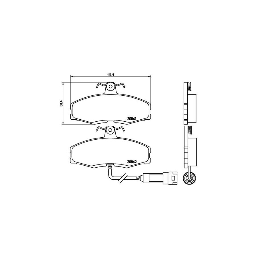 Brembo P 24 014 Brake Pad Set With Brake Caliper Screws