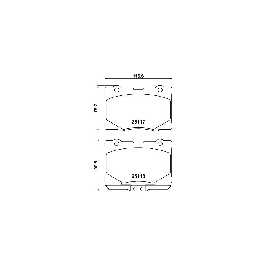 Hella 8DB 355 019 571 Brake Pad Set With Acoustic Wear Warning