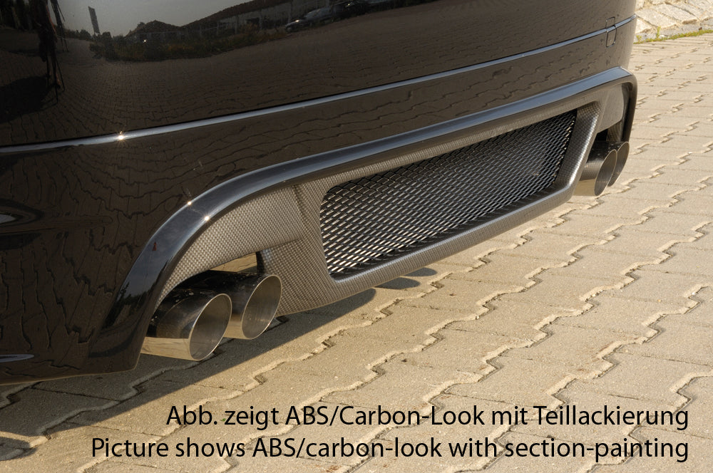 Rieger 00099550 BMW 3 Series E90 E91 Rear Diffuser for Twin Tailpipe Left & Right - Carbon-Look