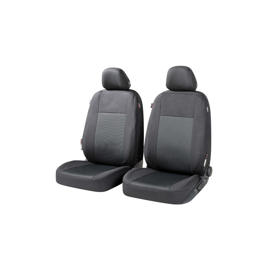 WALSER Ardwell , ZIPP IT Premium 11867 Car seat cover Black/Grey, Polyester, Front