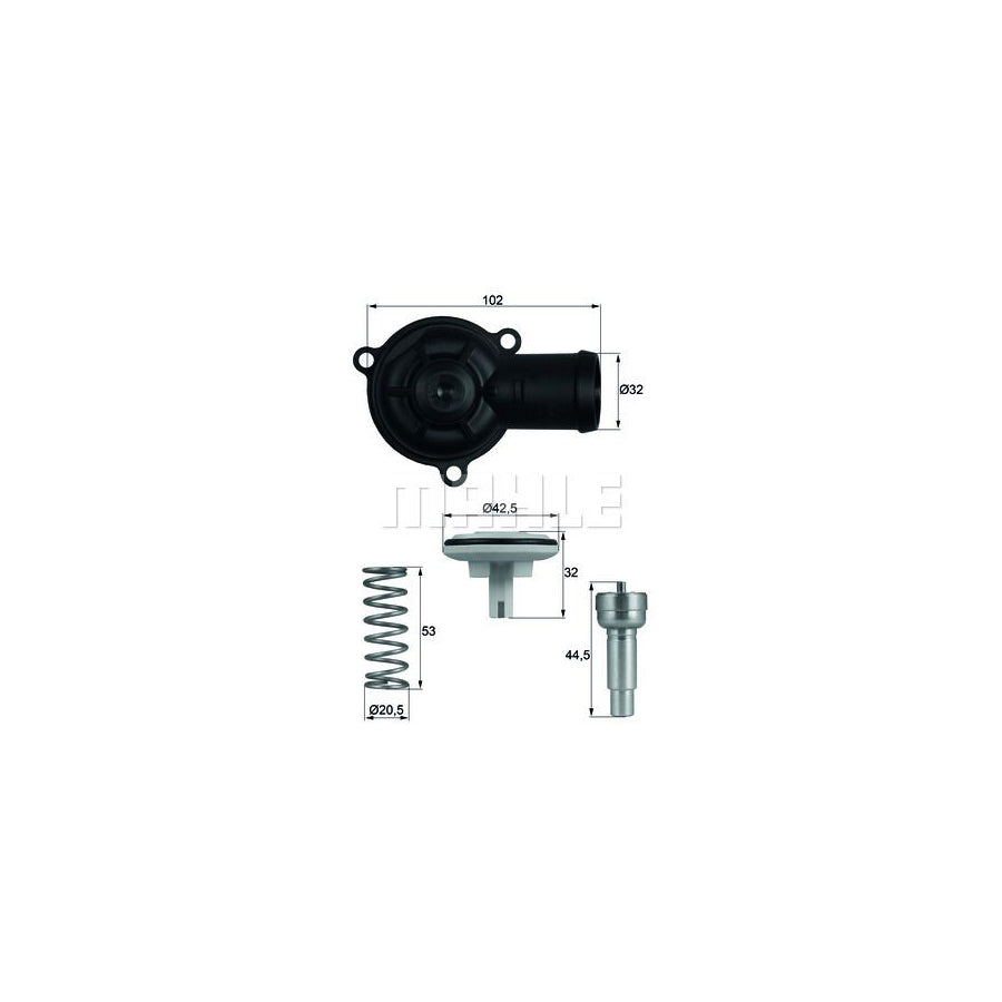 MAHLE ORIGINAL TI 220 87D Engine thermostat Opening Temperature: 87°C, with seal