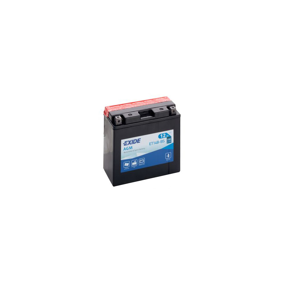 Exide ET14B-BS 12V Motorcycle Battery YT14B-BS | Duco Car Parts UK Car Parts