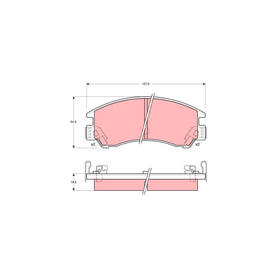 TRW Gdb380 Brake Pad Set With Acoustic Wear Warning