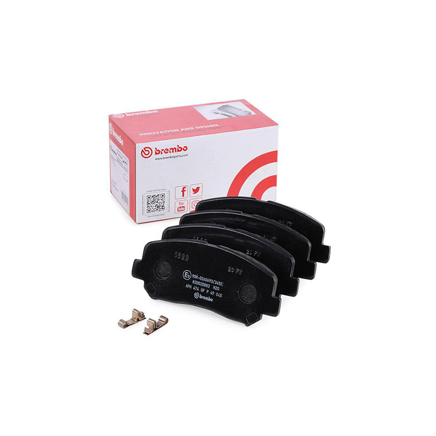Brembo P 49 045 Brake Pad Set For Mazda Cx 5 With Acoustic Wear Warning