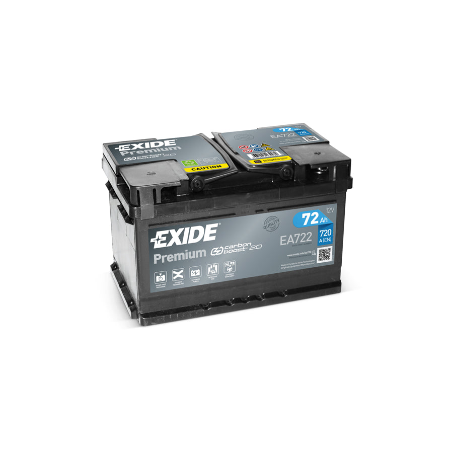 Exide Premium 100 EA722 Car Battery (72Ah) - 5 Year Guarantee