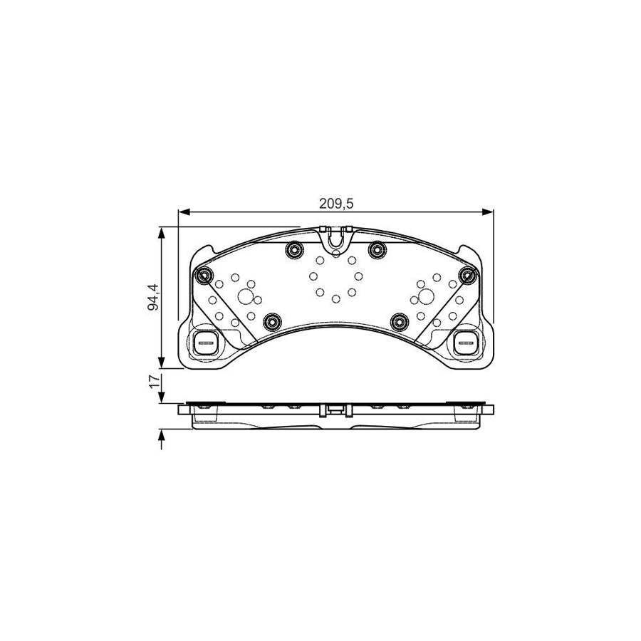 Bosch 0986Tb3217 Brake Pad Set For Porsche Cayenne 92A