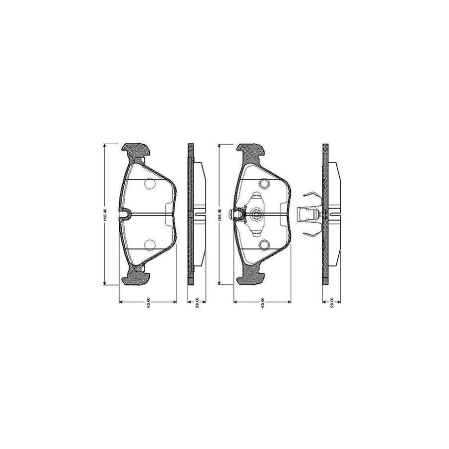 Bosch 0986Tb2153 Brake Pad Set Excl Wear Warning Contact With Accessories