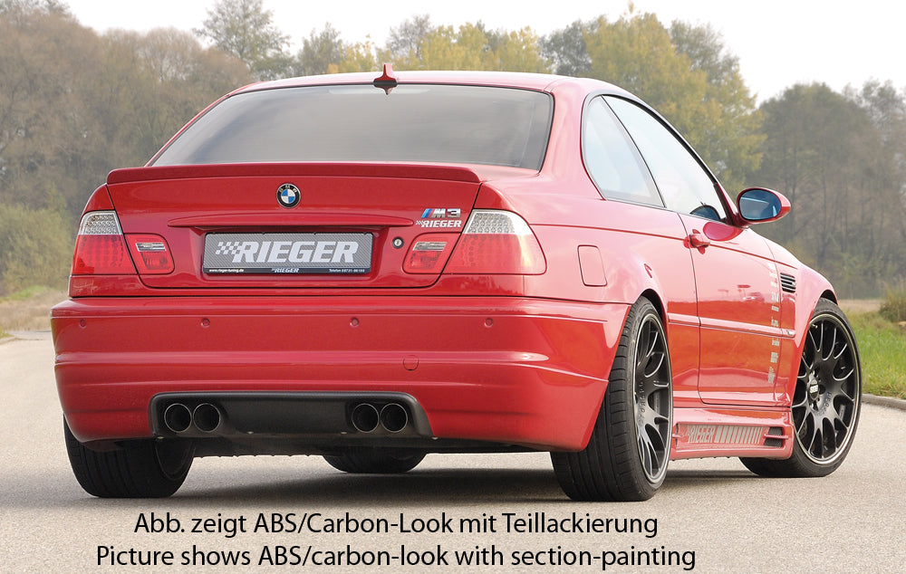 Rieger 00099577 BMW 3 Series E46 M3 Rear Diffuser - Carbon-Look