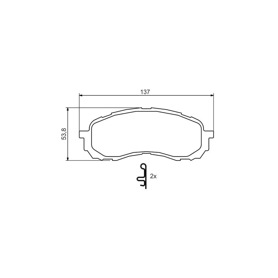 Bosch 0986494373 Brake Pad Set For Subaru Impreza With Mounting Manual BP1281