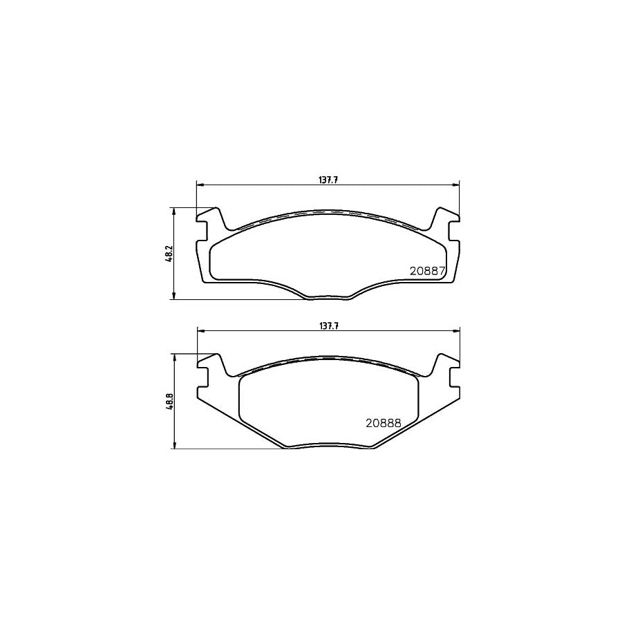 Hella 8DB 355 006 381 Brake Pad Set Not Prepared For Wear Indicator With Accessories