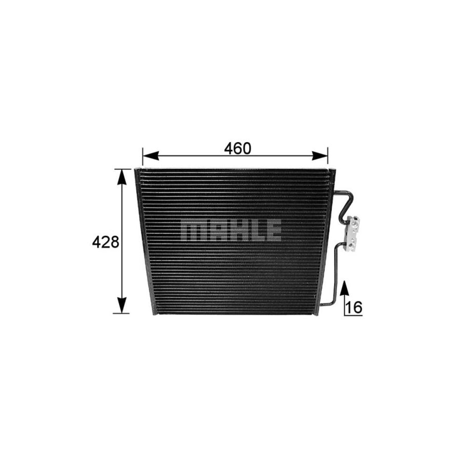 MAHLE ORIGINAL AC 154 001S Air conditioning condenser for BMW 7 (E38) without dryer