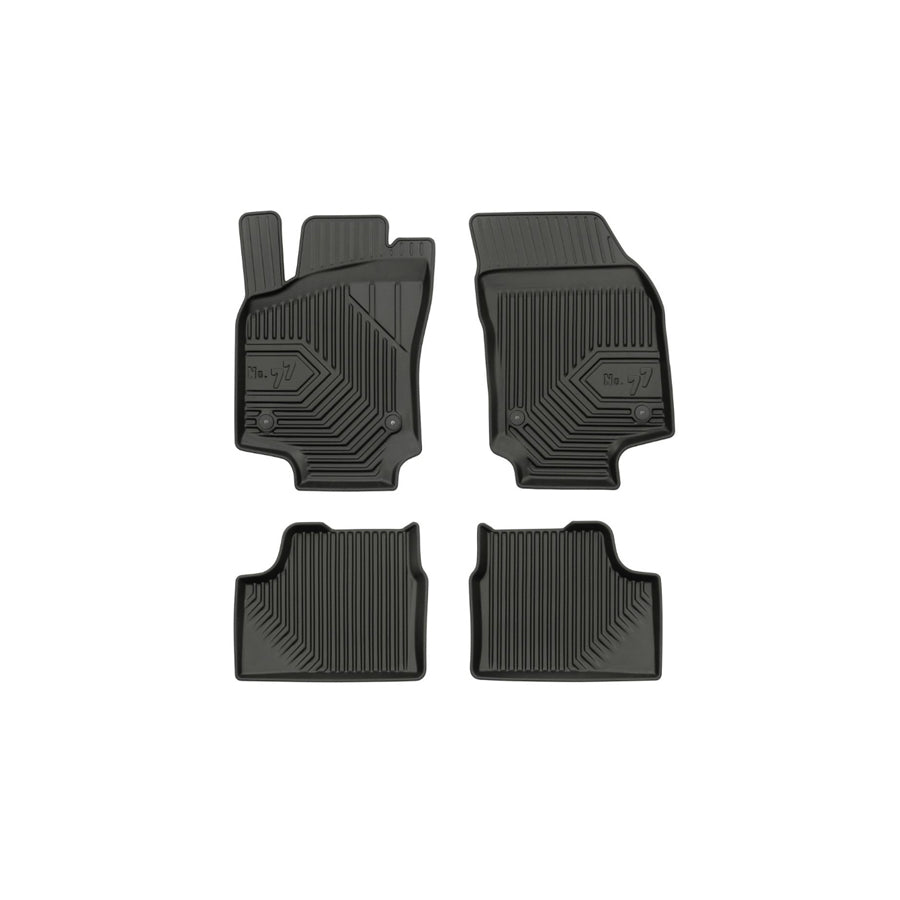 FROGUM Tailored, No.77 77407091 Floor mat set for OPEL ASTRA Elastomer, Front and Rear, Quantity: 4, Black, (LHD)