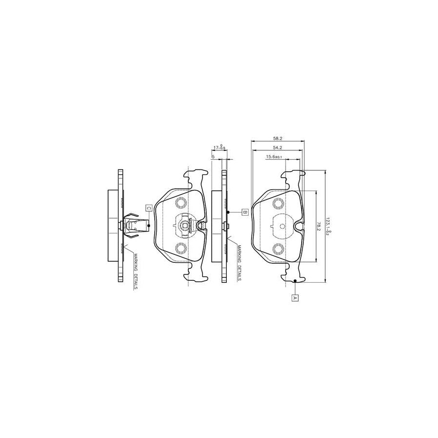 Bosch 0986Tb2204 Brake Pad Set Excl Wear Warning Contact With Accessories