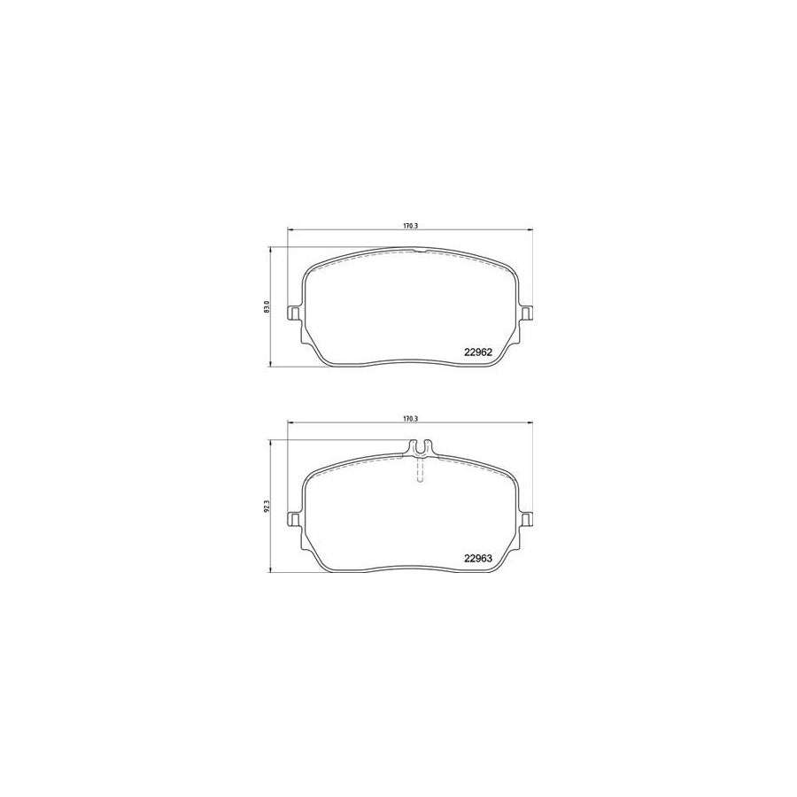 Brembo P 50 149 Brake Pad Set Prepared For Wear Indicator With Anti Squeak Plate With Brake Caliper Screws
