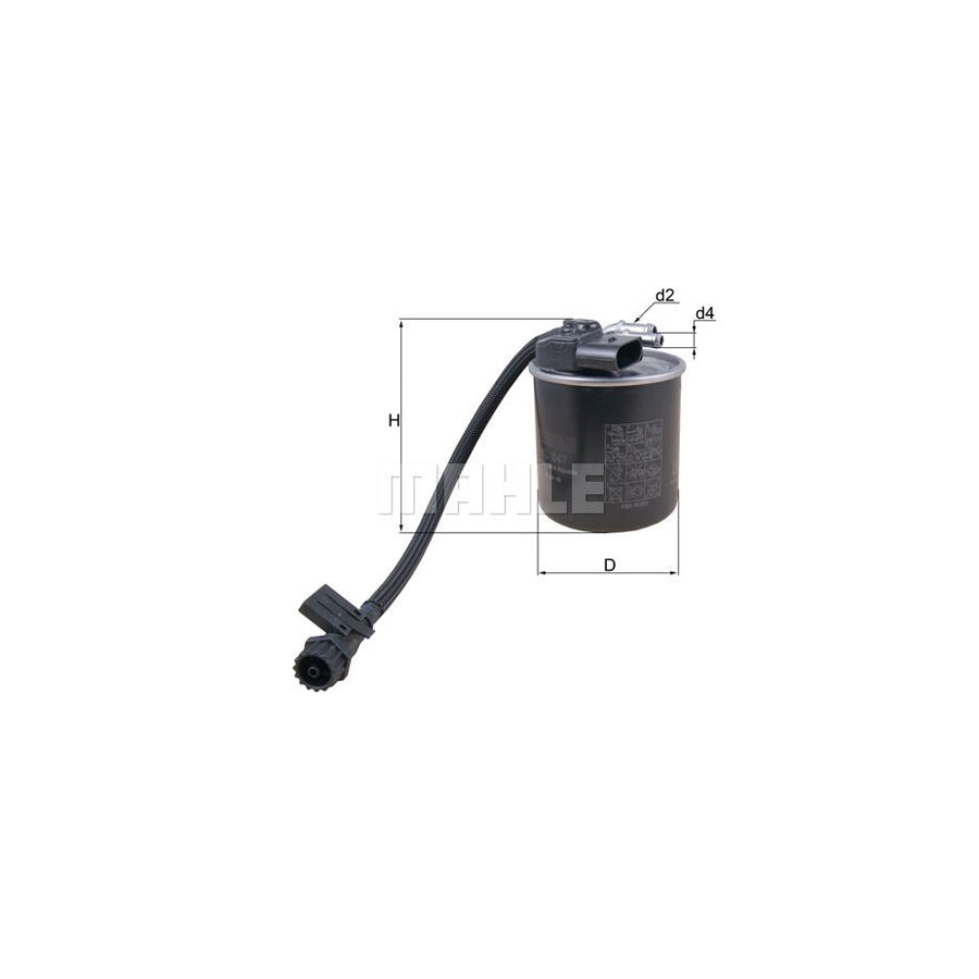MAHLE ORIGINAL KL 947 Fuel filter In-Line Filter