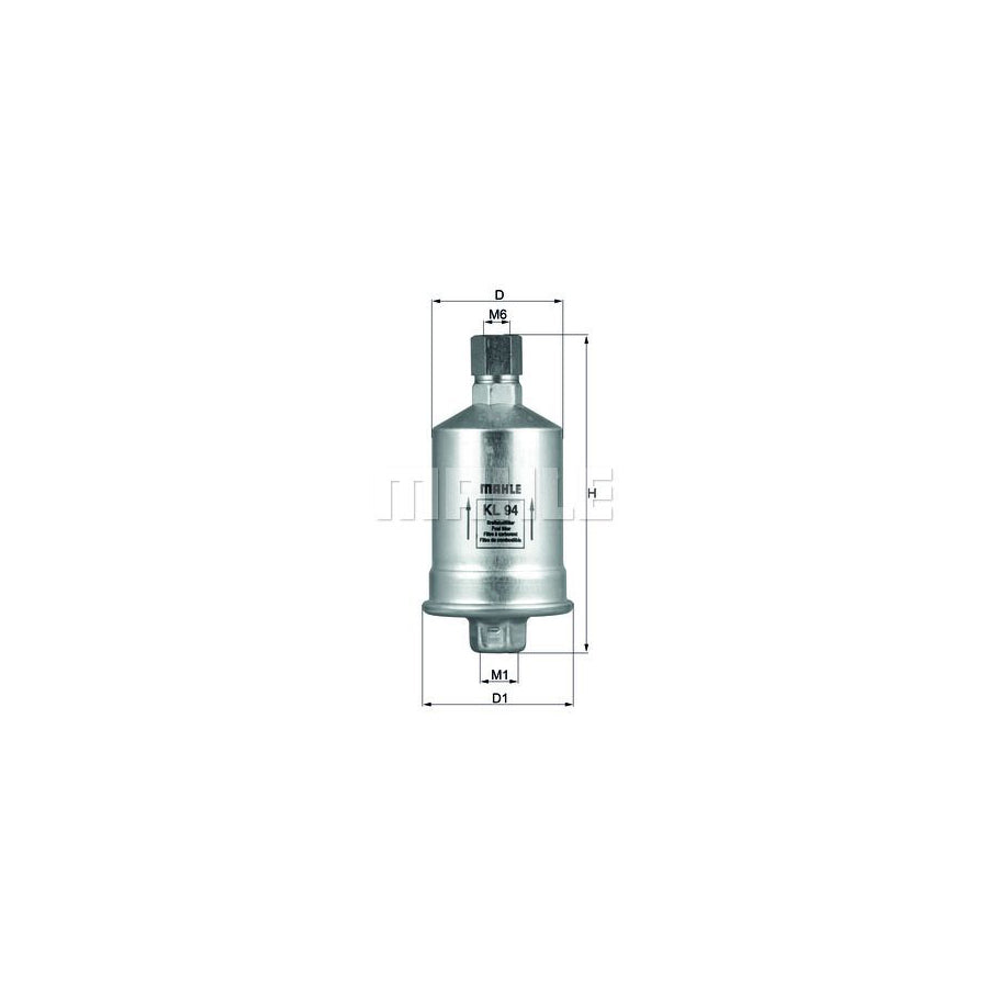 MAHLE ORIGINAL KL 94 Fuel filter In-Line Filter