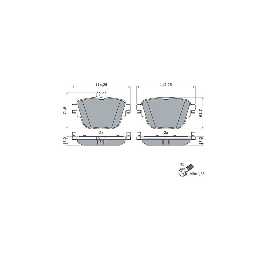 Bosch 0986424859 Brake Pad Set BP2481