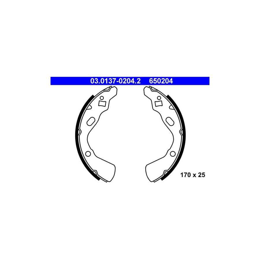 ATE 03 0137 0204 2 Brake Shoe Set